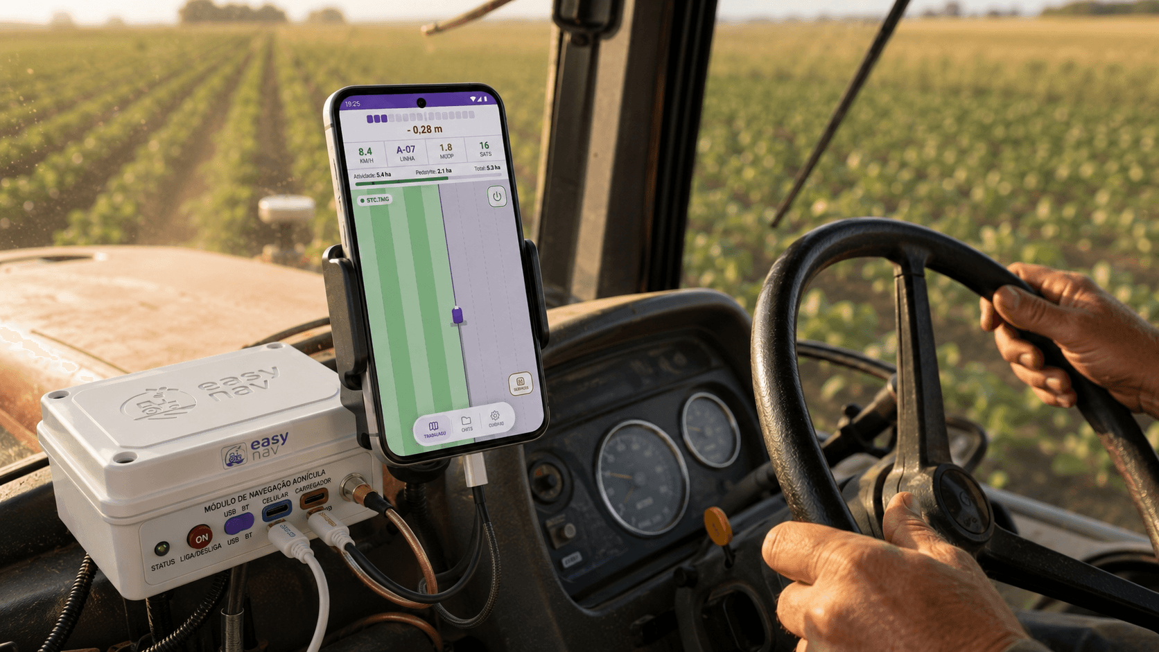 Interface EasyNav aplicada em uma operação no campo