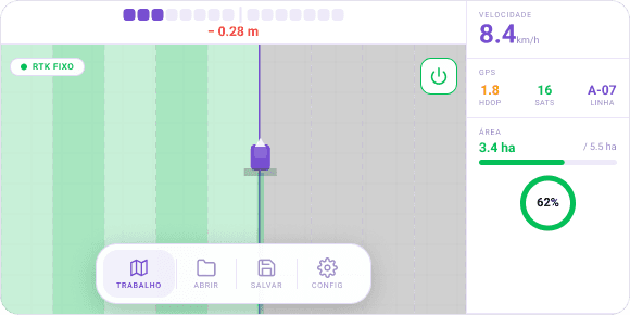 Tela do app EasyNav na horizontal